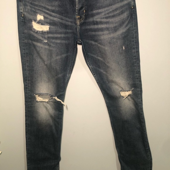 All Saints Men's Dark Blue Skinny Jeans - Picture 2 of 7